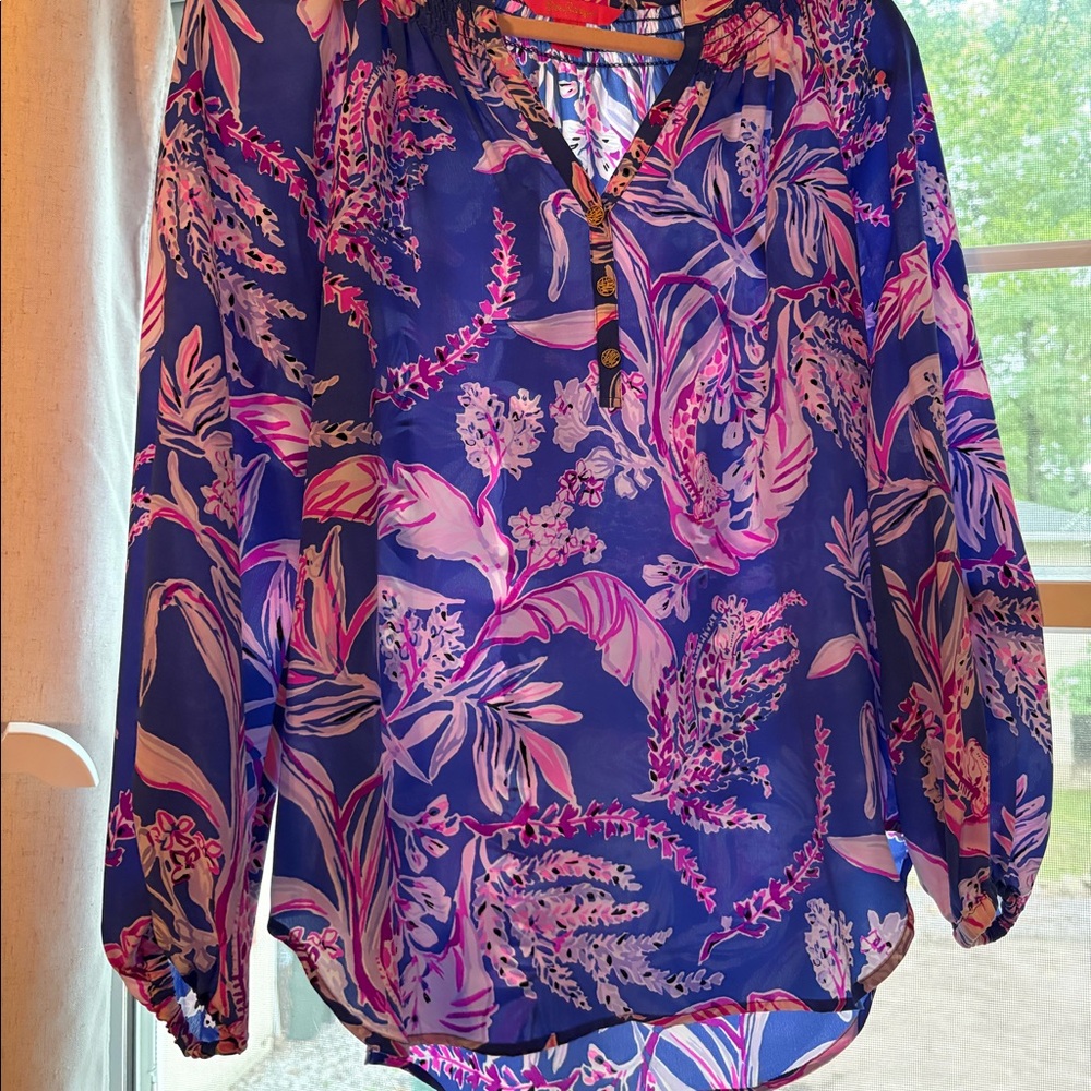 Lilly Pulitzer Silk Elsa Top XS